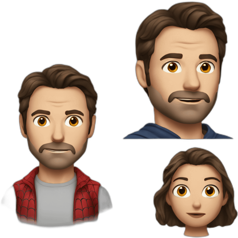 Ben Affleck as Spiderman emoji