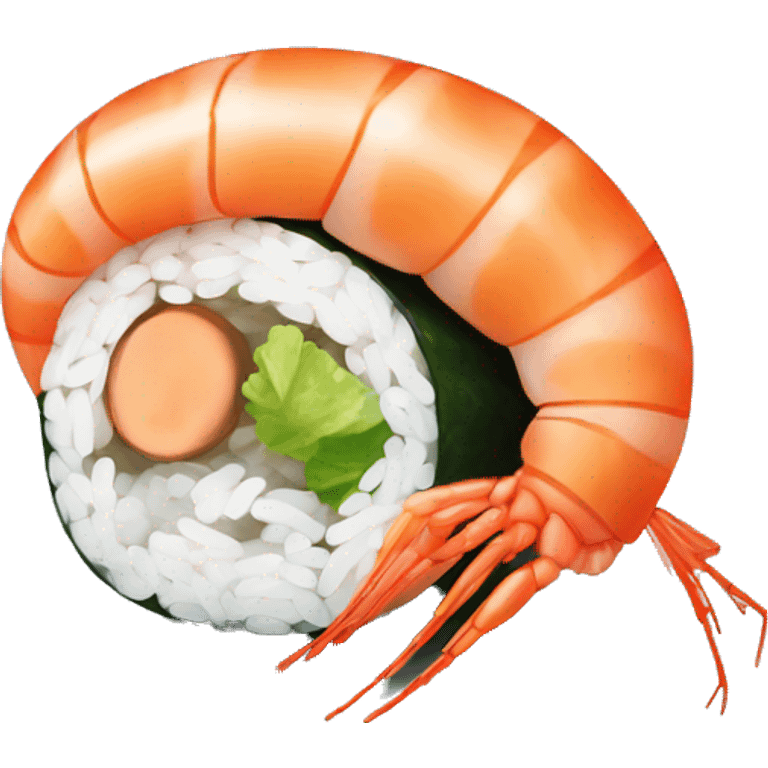 sushi shrimp emoji