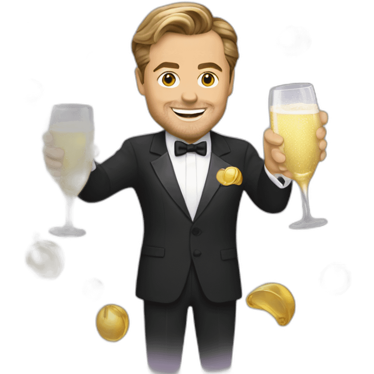 DiCaprio Champagne Cheers emoji