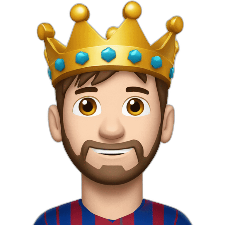 Messi avec une couronne  emoji