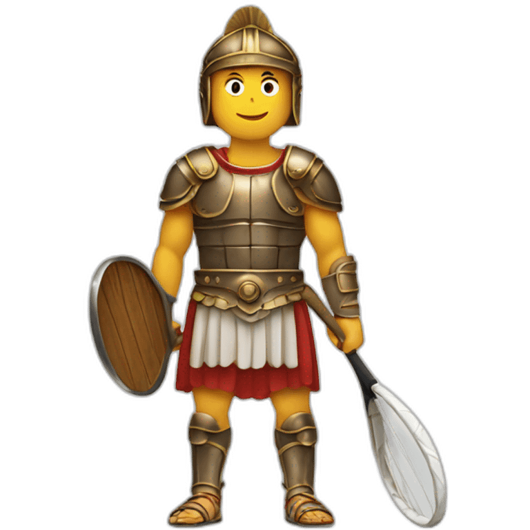 Roman gladiator with tennis racket emoji