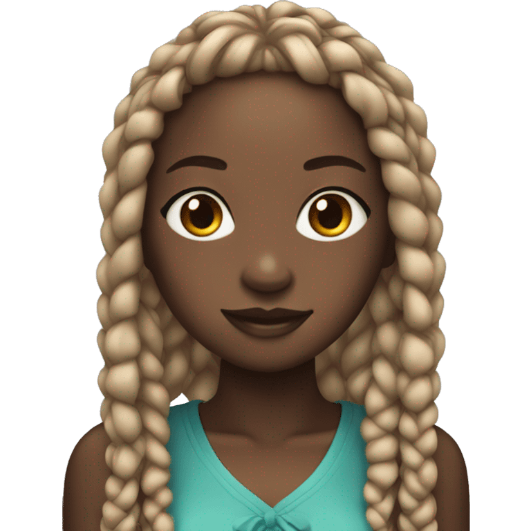 Black girl with box braids emoji