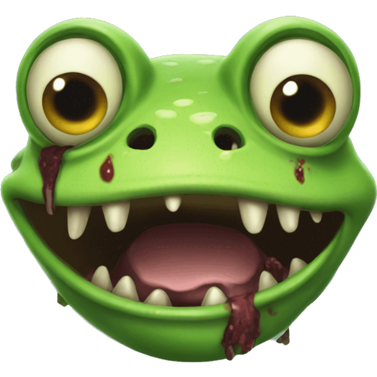 Zombie frog emoji