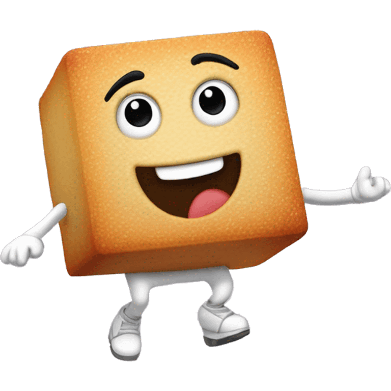 Dancing sugar cube saying I love sugaaaarrrr emoji