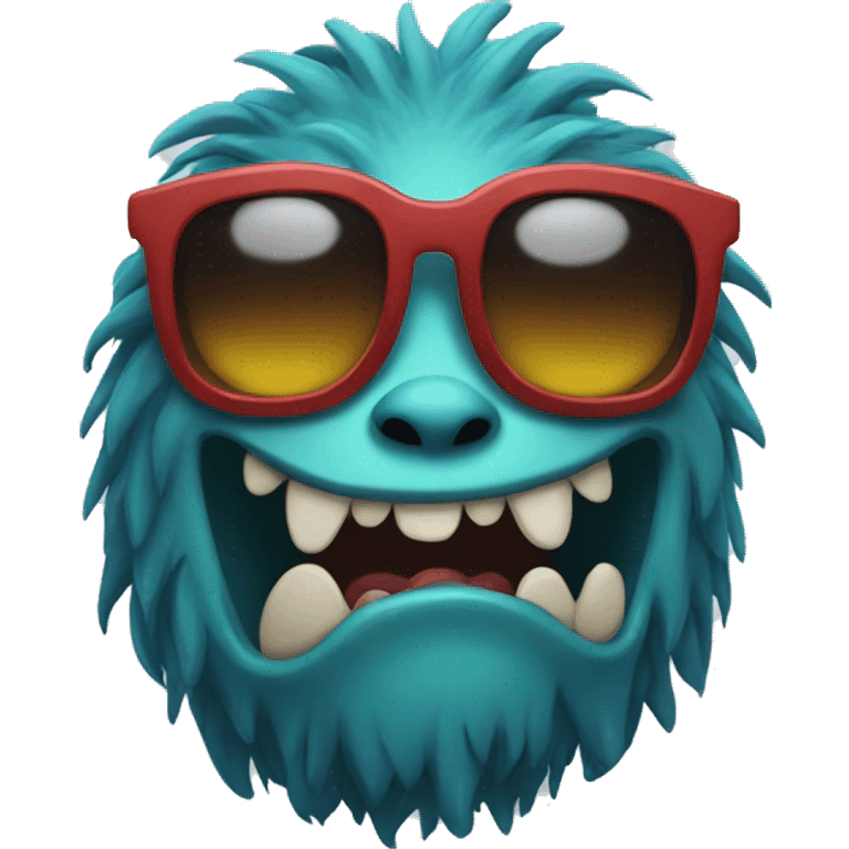 monster with sunglasses  emoji