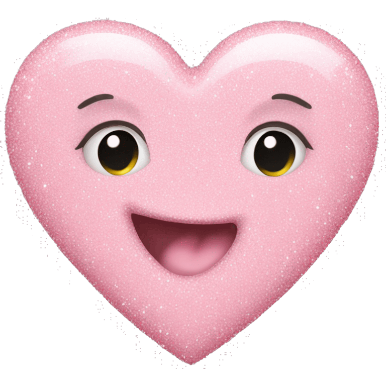 Light pink glitter heart  emoji