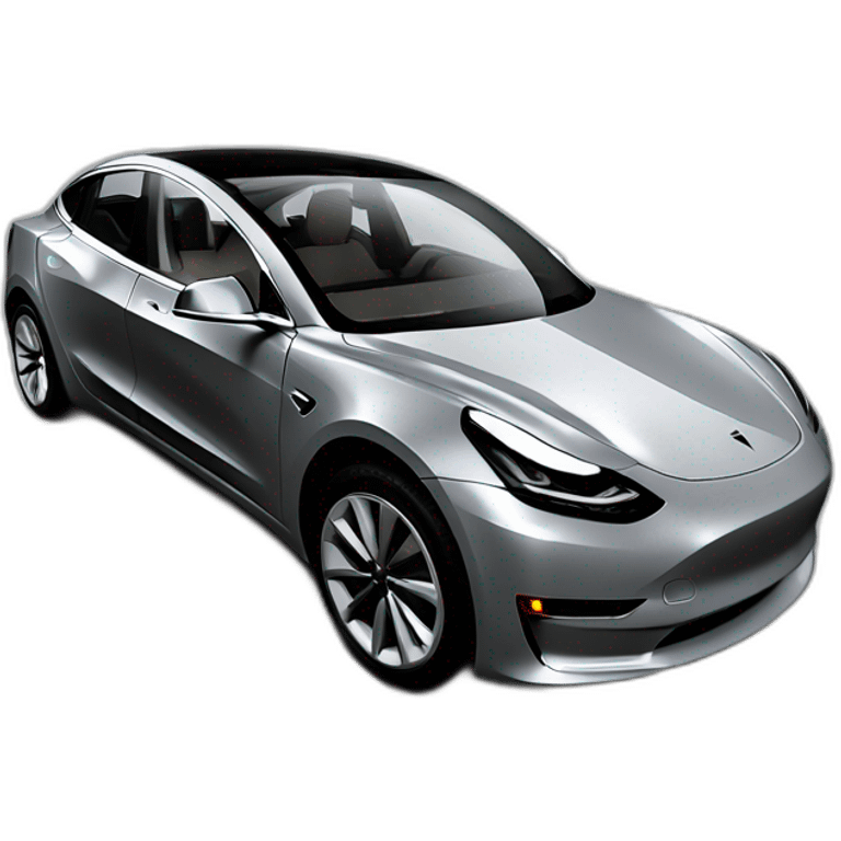 Tesla model 3 2023 gray emoji