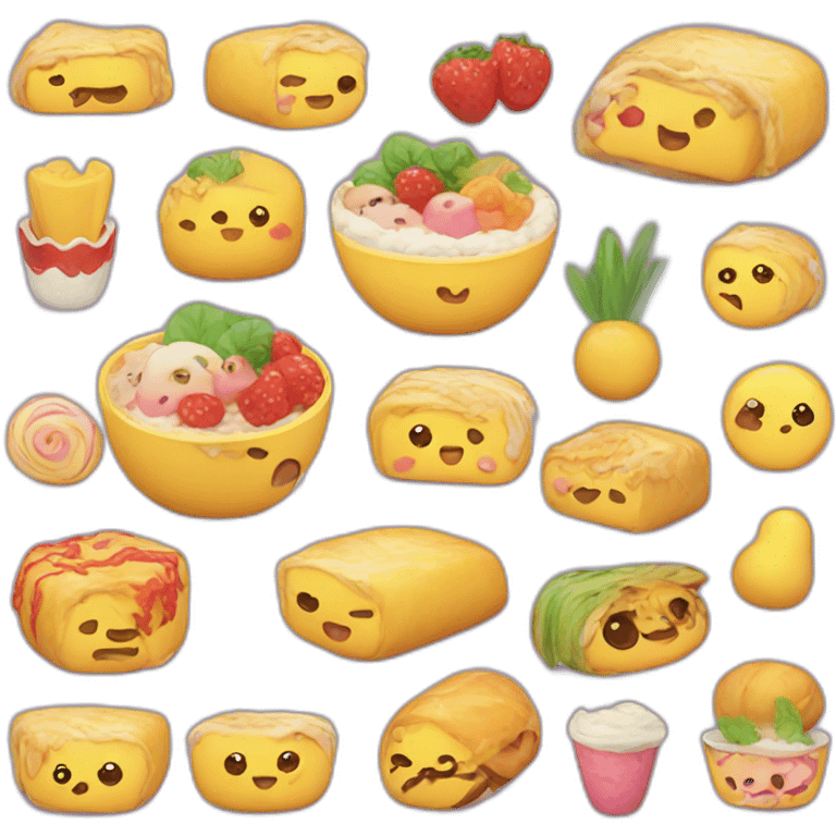 Kawaii food emoji