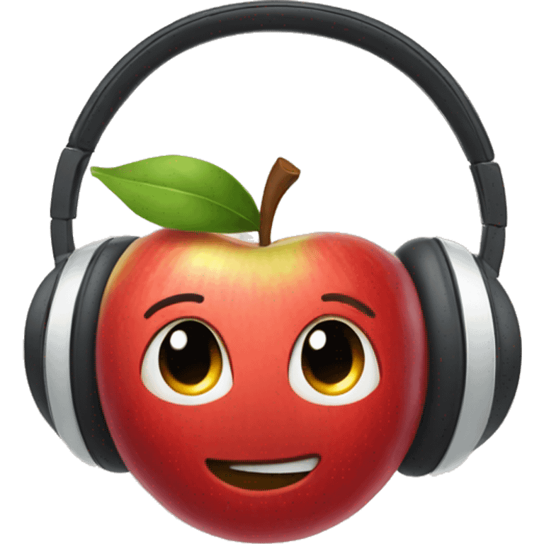 Apple headphones with bow emoji