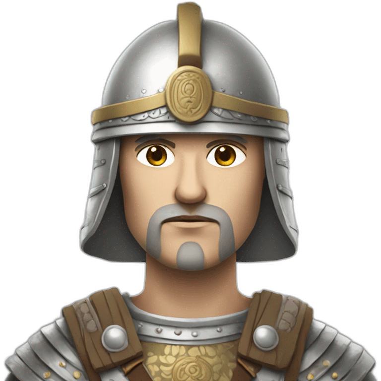 6th century slavic soldier with white skin facing forward emoji