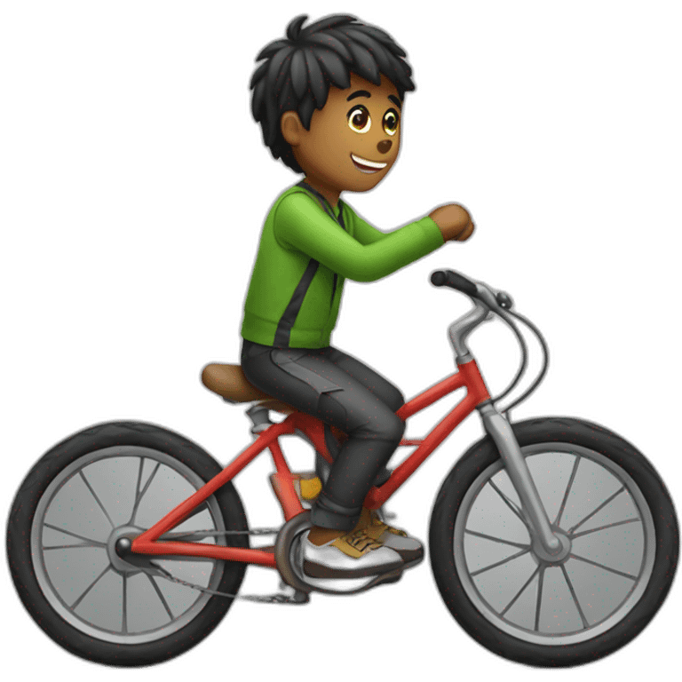 Boy in bike emoji