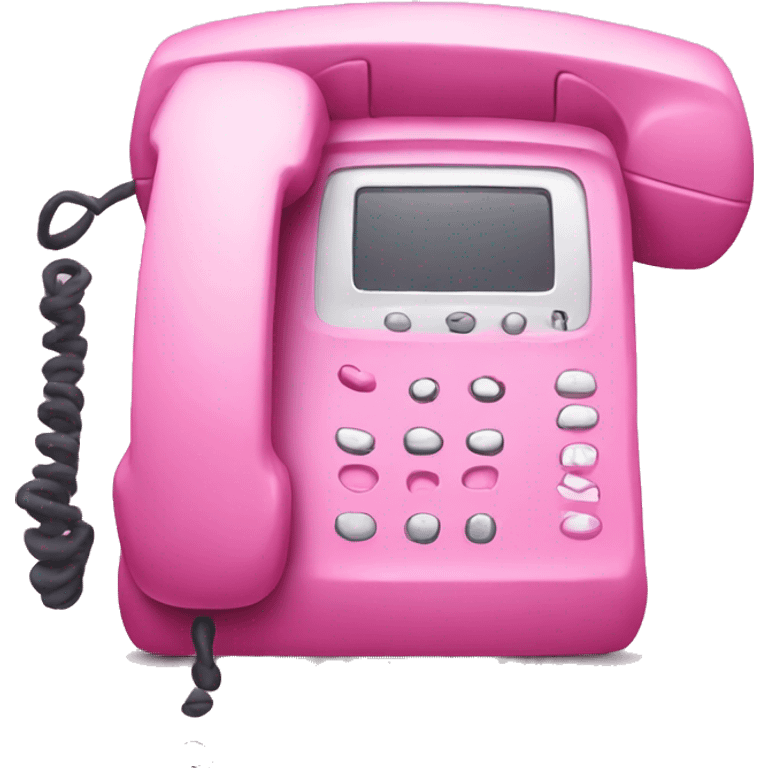 Pink phone emoji