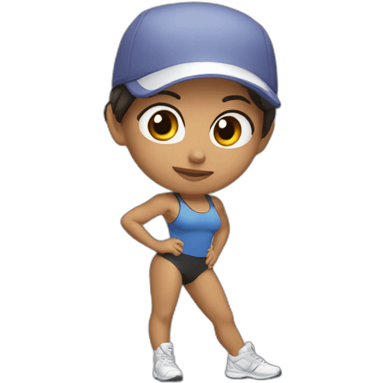 very hot latina with training outfit emoji