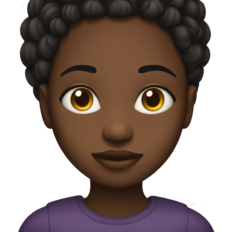 Black girl side eyeing emoji