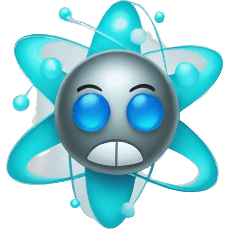 happy nuclear atom emoji