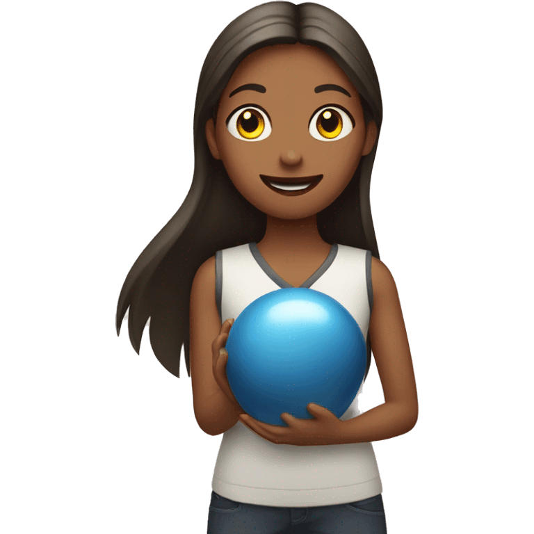 Girl bowling emoji