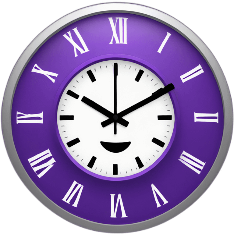 purple clock emoji