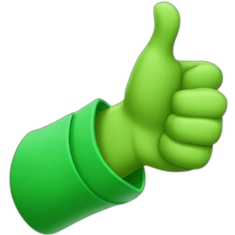 green hand thumb up emoji