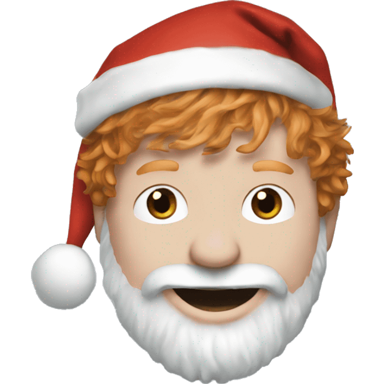 Ed Sheeran with santa hat emoji