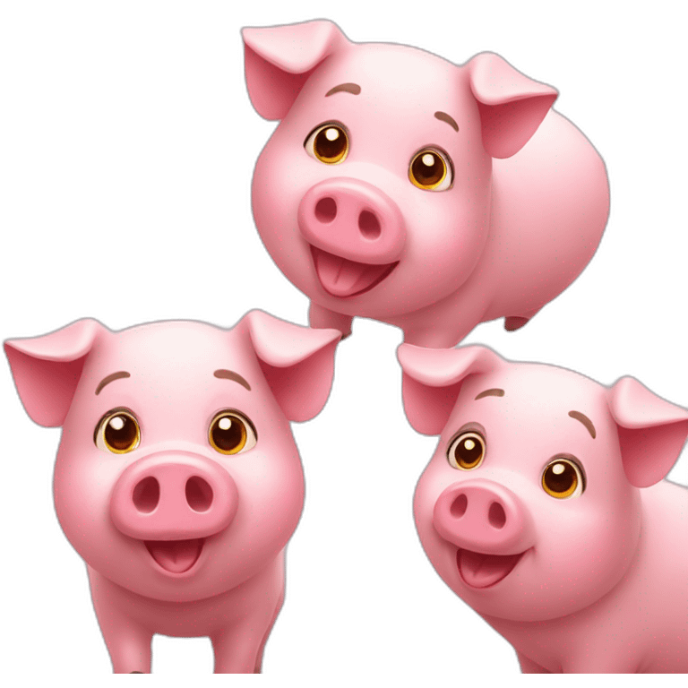 three pigs emoji