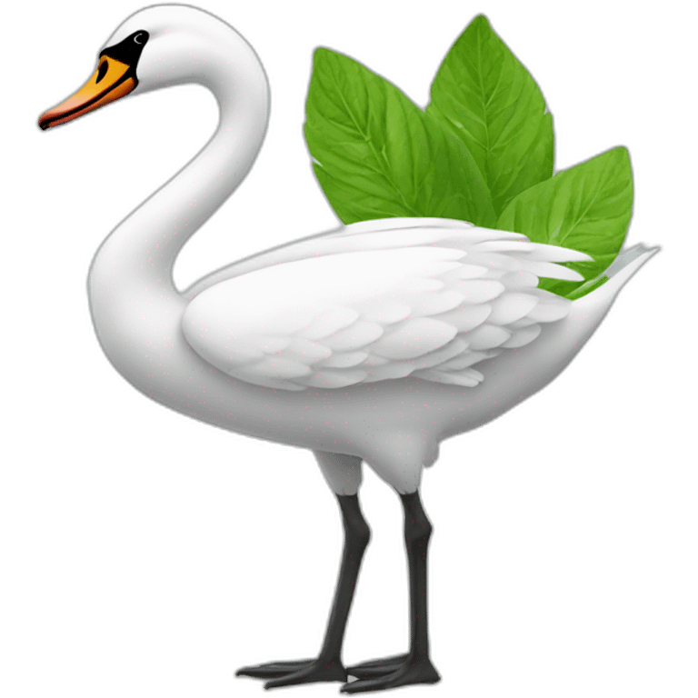 swan drinking mojito emoji