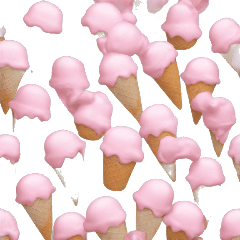 Pastel pink ice cream  emoji