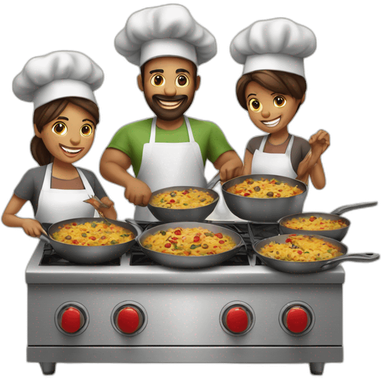 8 peopole cooking emoji