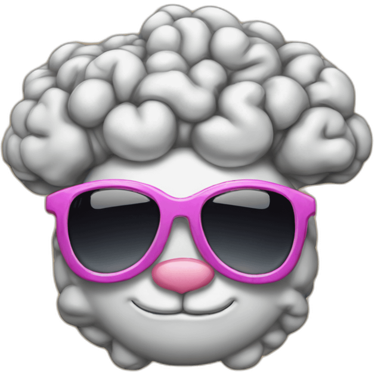 the brain from pinky and the brain with crown, sunglasses and MVP board emoji