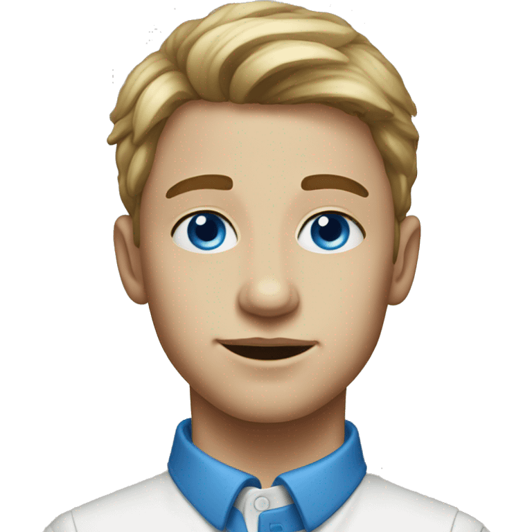 portrait of a young man with blue eyes emoji