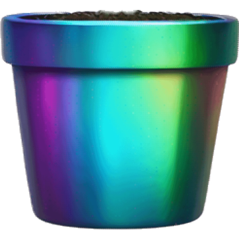 Plant in iridescent pot emoji