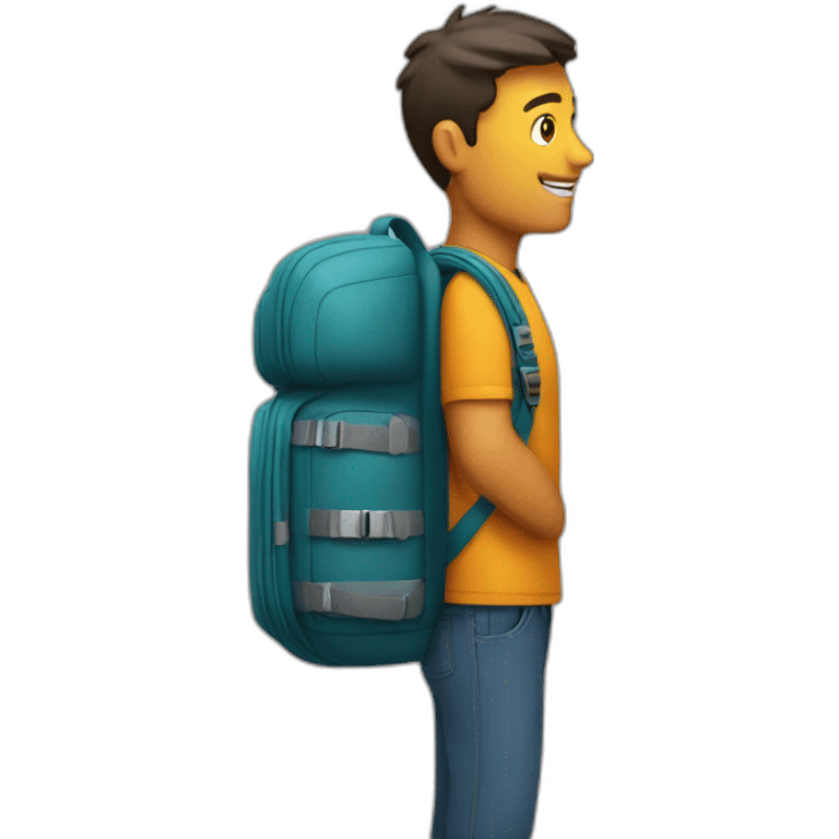 backpack traveller man emoji