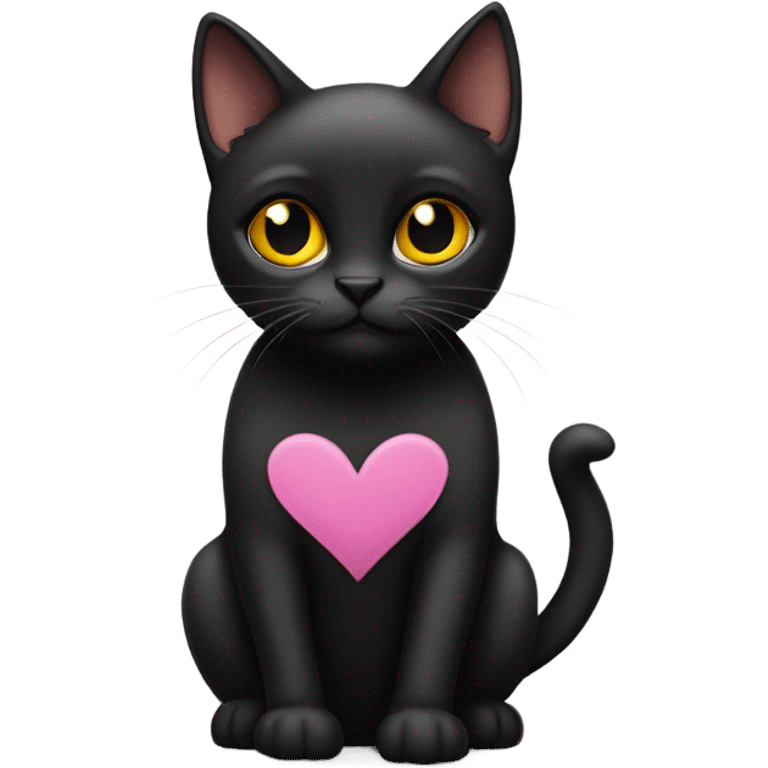 A black cat wearing “I love my step mom” shirt  emoji