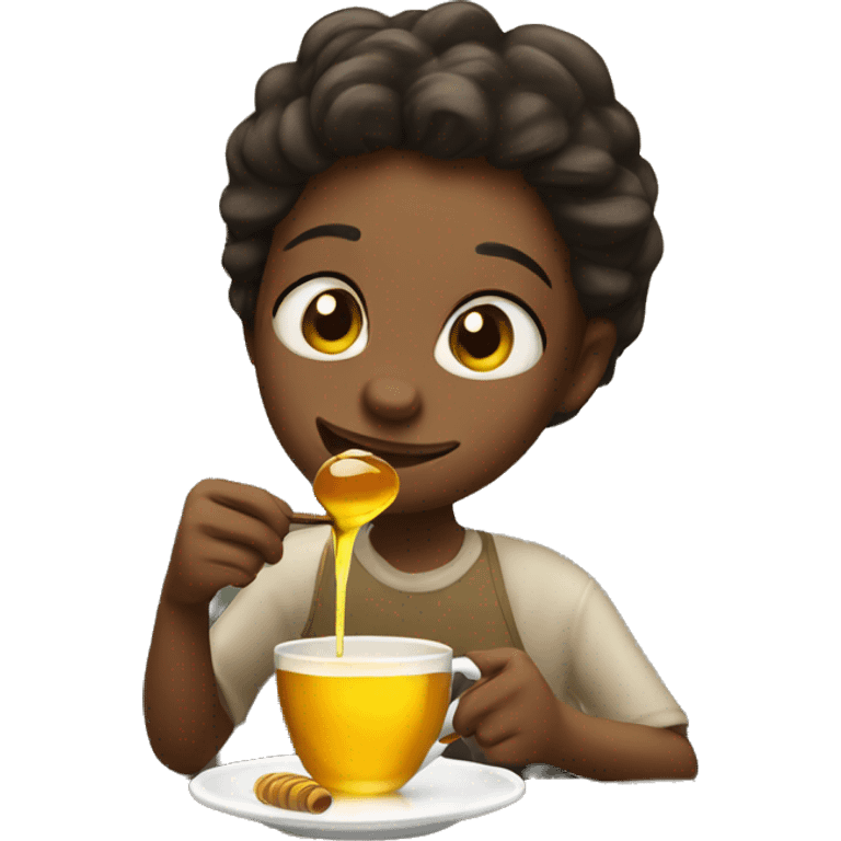 Honey drinking honey tea emoji