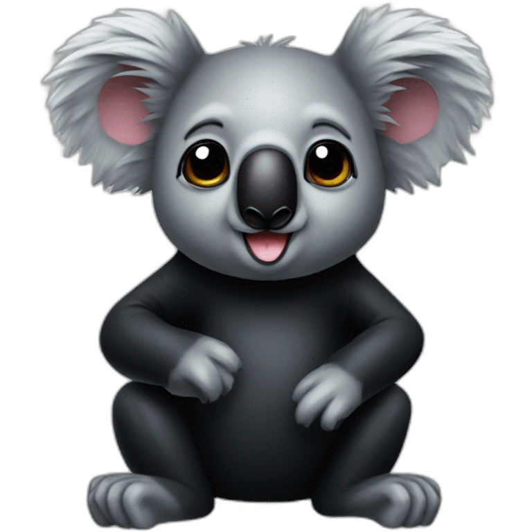 koala in black latex suit emoji