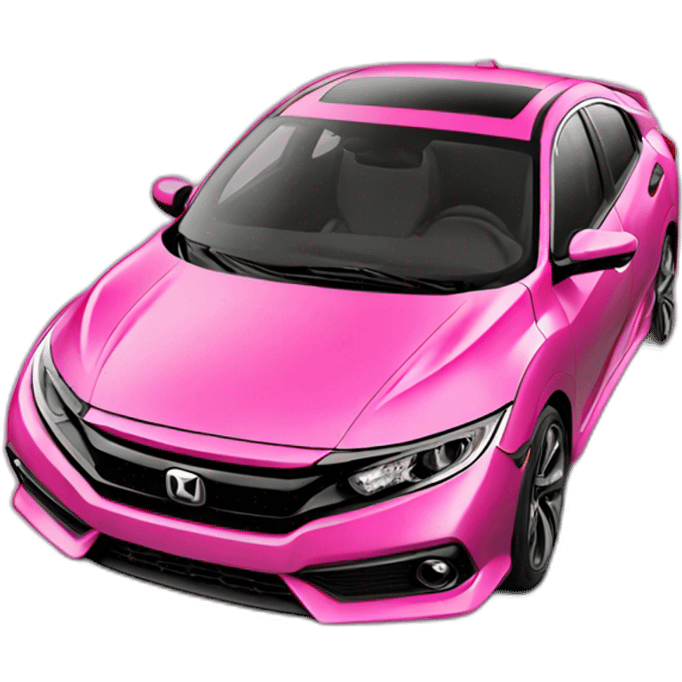 Pink Honda civic car emoji