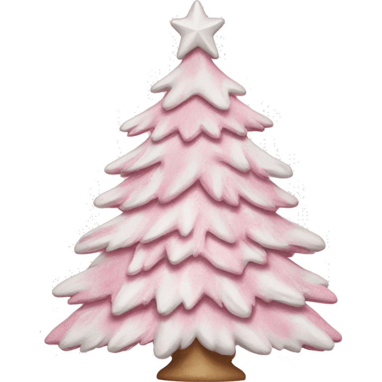 Loveshackfancy pink and white Christmas tree emoji