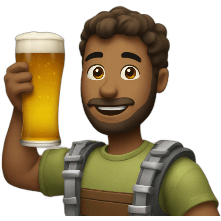 Beer drinking beer emoji