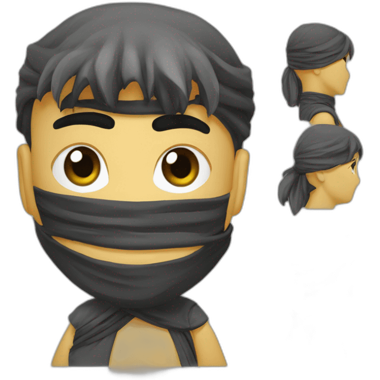 ninja yulamah lak binazrat eayn sarieat w mughatat alastura emoji