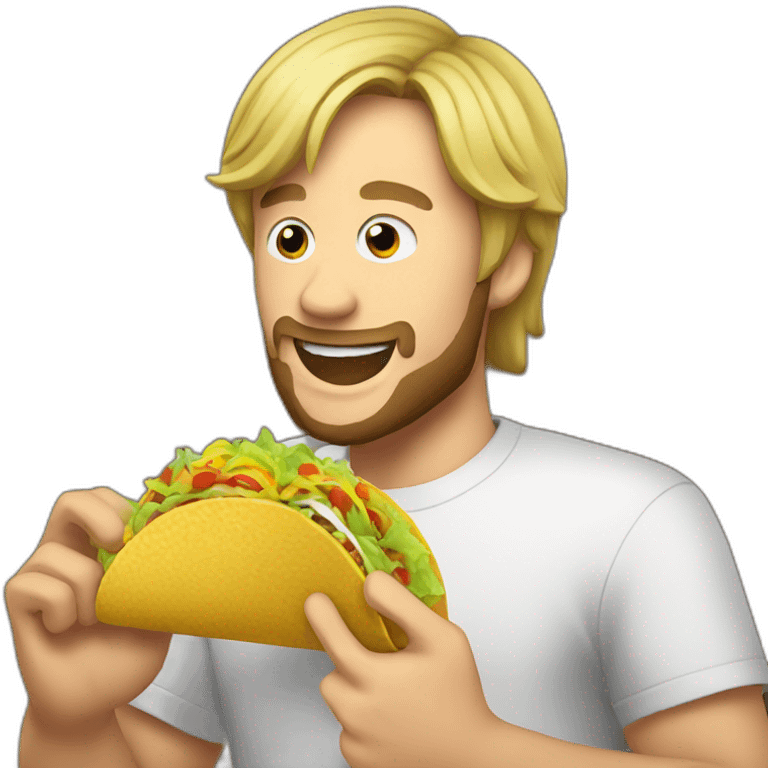 pewdiepie eating taco emoji