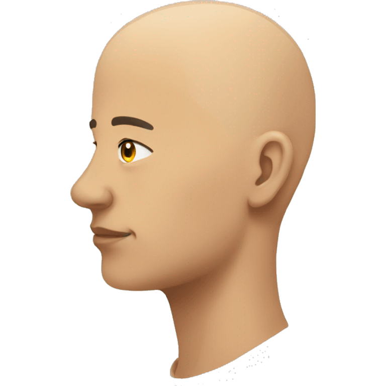 bald face side view emoji