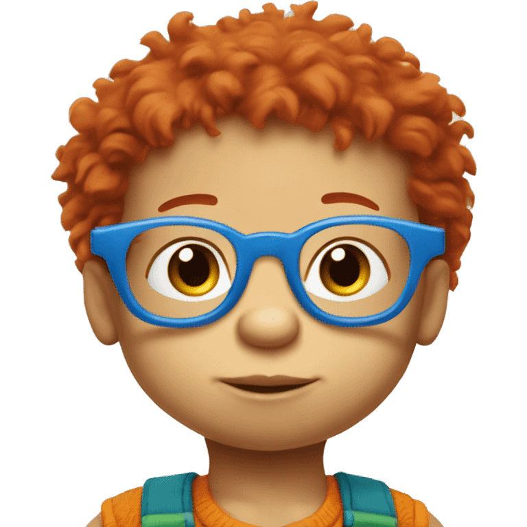 rugrats Redhead baby with blue glasses emoji