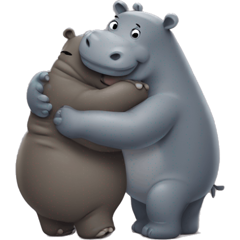 make a Hippo and Bear hug emoji