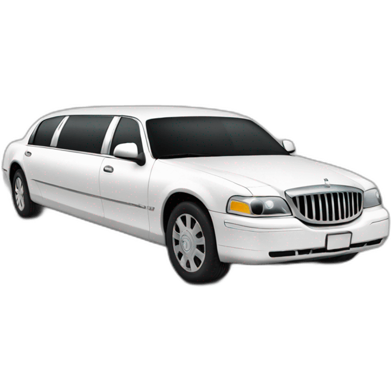 A white limo emoji