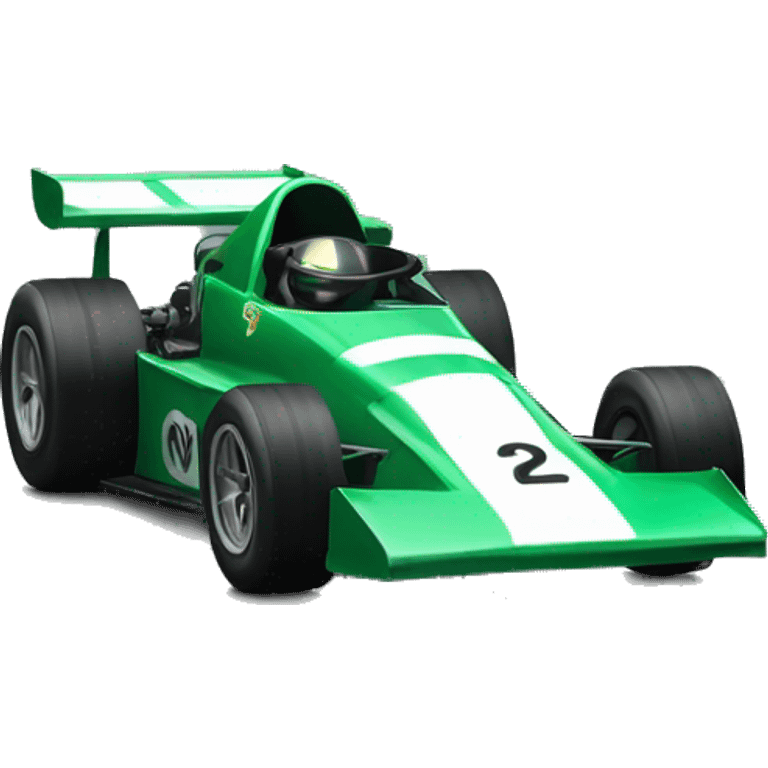 Black and green chequer racecar  emoji