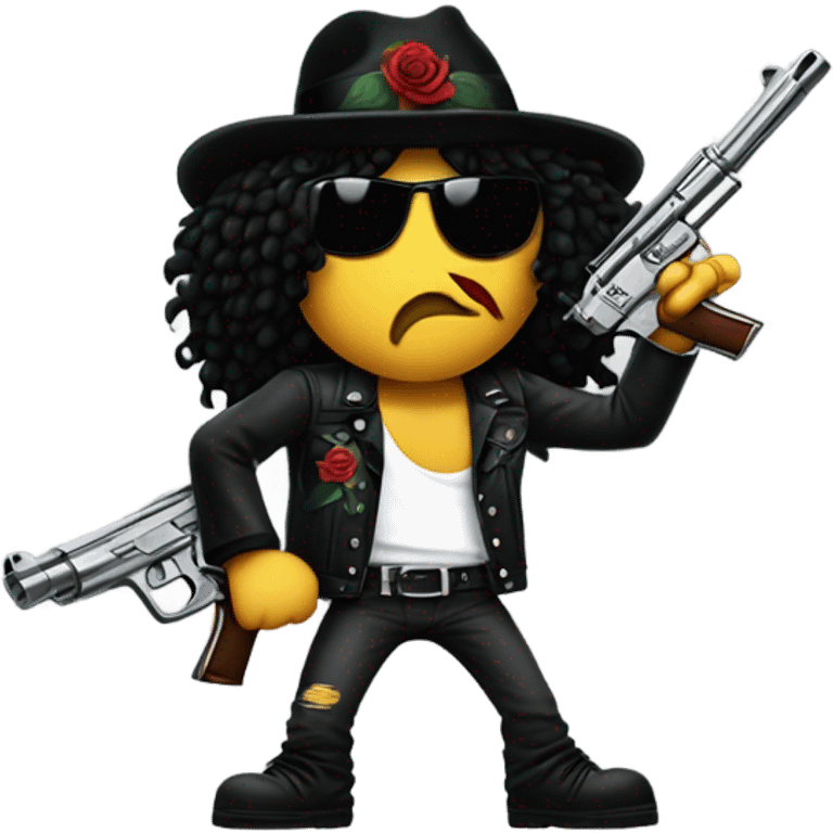 slash of guns and roses with a gun emoji