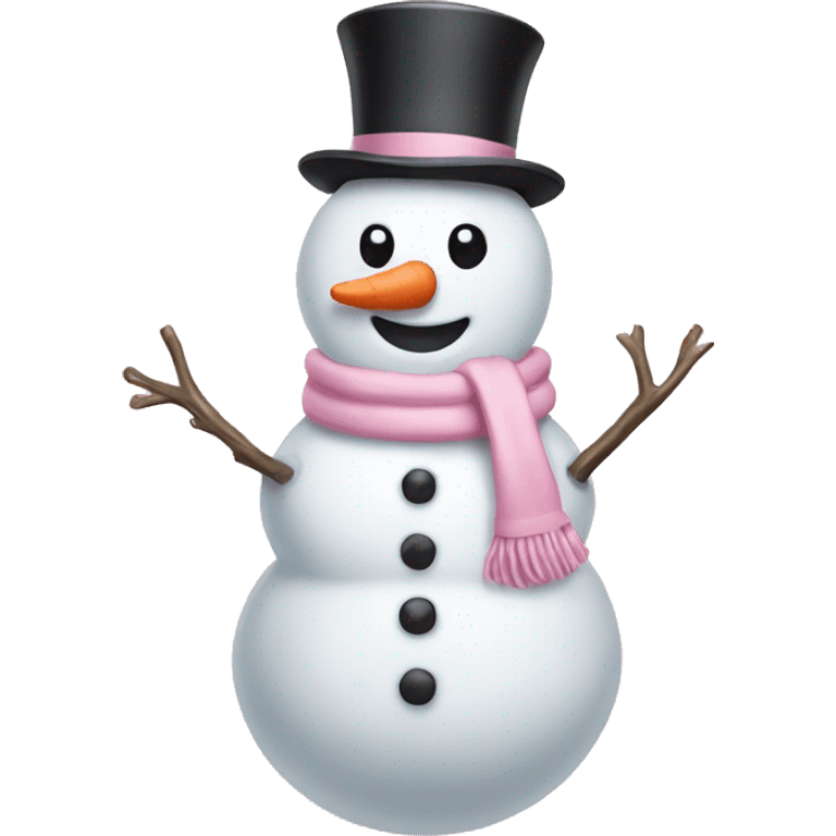 Light pink snowman  emoji