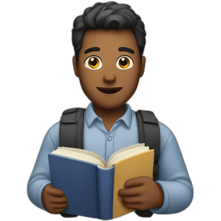 man holding a book emoji