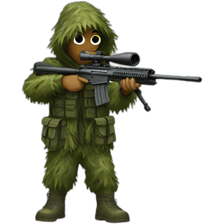 sniper in ghillie suit emoji