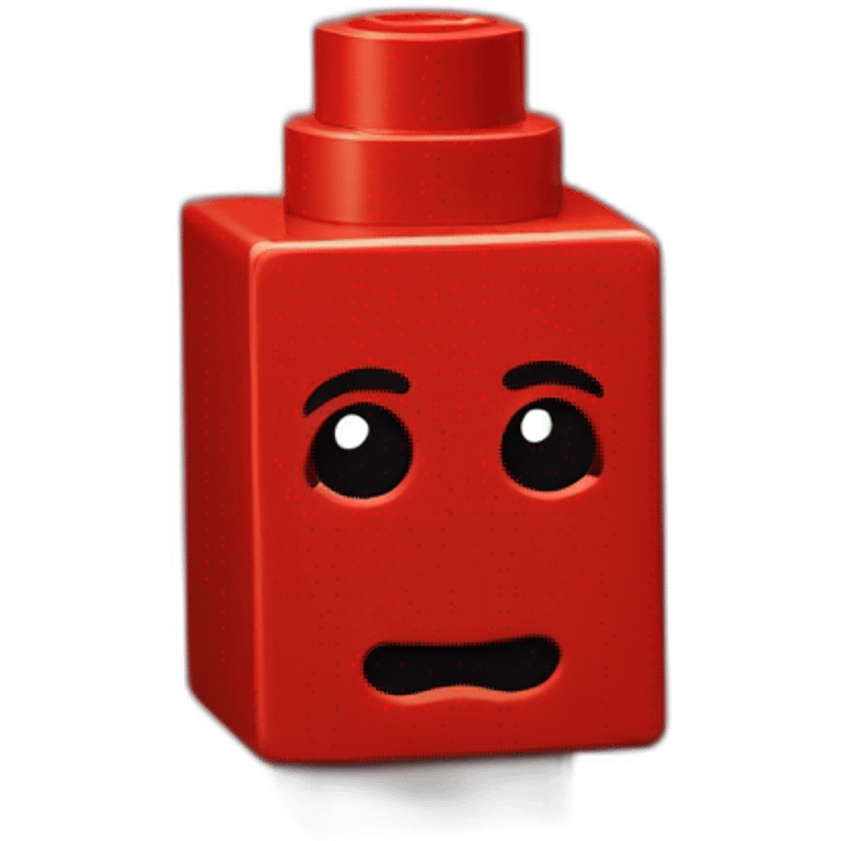 one red lego brick emoji