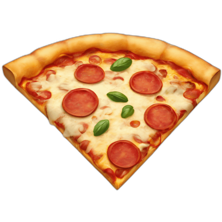 Happy pizza emoji